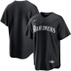 Men's Seattle Mariners Nike Black/White Official Cool Base Jersey