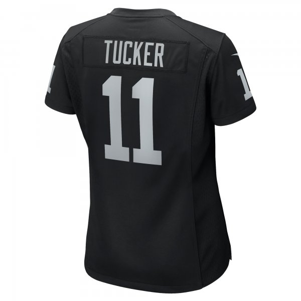 Women's Las Vegas Raiders Tre Tucker Nike  Black Team Game Jersey