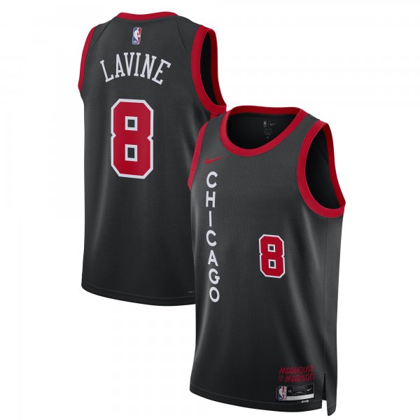 Unisex Chicago Bulls Zach LaVine Nike Black 2023/24 Swingman Jersey - City Edition