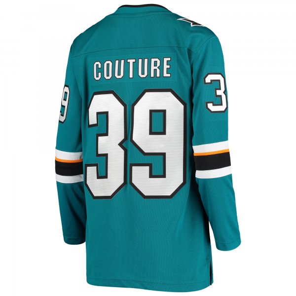 Women's San Jose Sharks Logan Couture Fanatics Teal Breakaway Home Player Jersey