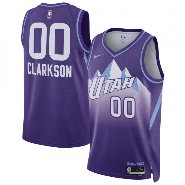 Jordan Clarkson #00 Utah Jazz Nike Unisex 2024/25 Swingman City EditionPurple Player Jersey