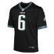 Youth Philadelphia Eagles DeVonta Smith Nike Black Game Jersey