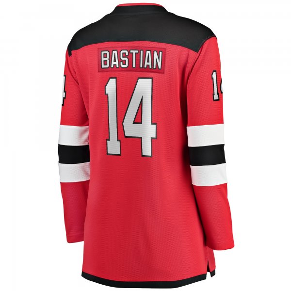 Women's New Jersey Devils Nathan Bastian Fanatics Red Home Team Breakaway Player Jersey