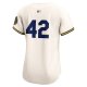 Women's Milwaukee Brewers  Nike Cream 2024 Jackie Robinson Day Home Limited Jersey