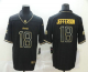 Men's Nike Minnesota Vikings #18 Justin Jefferson Black 100th Season Golden Edition Jersey