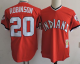 Mitchell And Ness Cleveland Indians #20 Eddie Robinson Red Throwback Stitched MLB Jersey