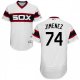 Men's Chicago White Sox #74 Eloy Jimenez Majestic White Flex Base Alternate Collection Jersey