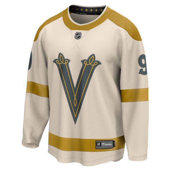 Men's Vegas Golden Knights Jack Eichel Fanatics Cream 2024 NHL Winter Classic Breakaway Player Jersey