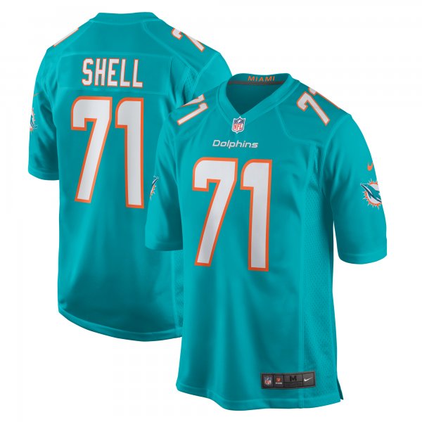 Men's Miami Dolphins Brandon Shell Nike Aqua Home Game Player Jersey