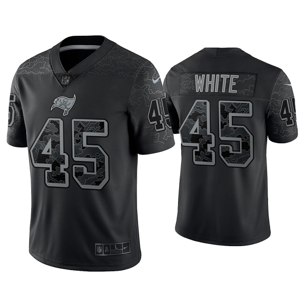 Men's Nike NFL Tampa Bay Buccaneers Devin White Reflective Limited Black Jersey