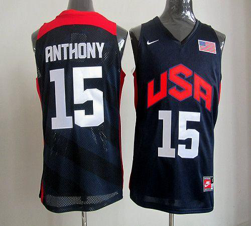 Nike 2012 Olympics Men's Team USA #15 Carmelo Anthony Dark Blue Stitched NBA Jersey