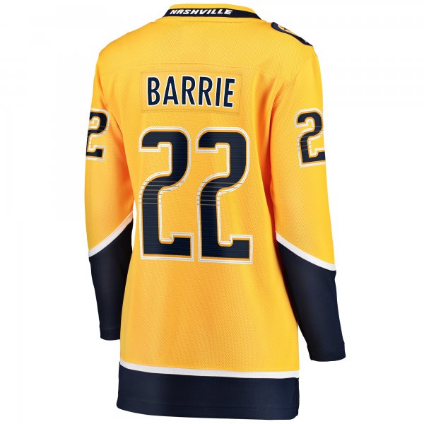 Women's Nashville Predators Tyson Barrie Fanatics Gold Home Breakaway Jersey