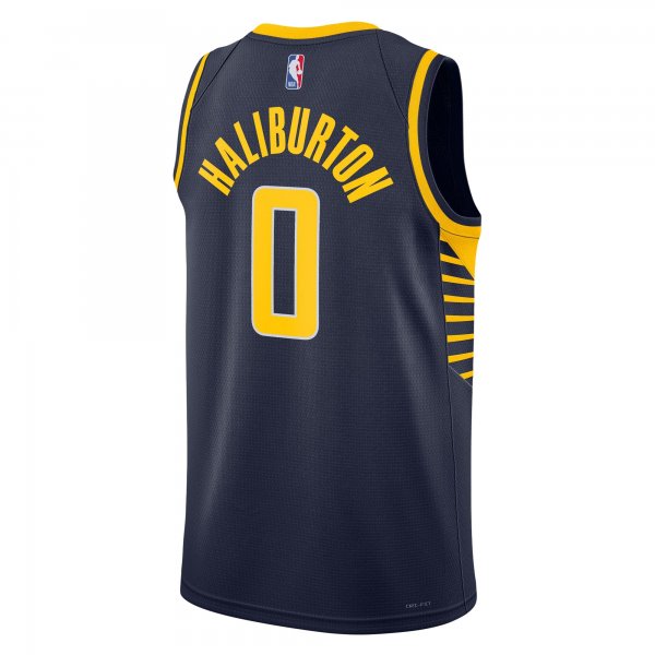 Unisex Indiana Pacers Tyrese Haliburton Nike Navy Swingman Jersey - Icon Edition