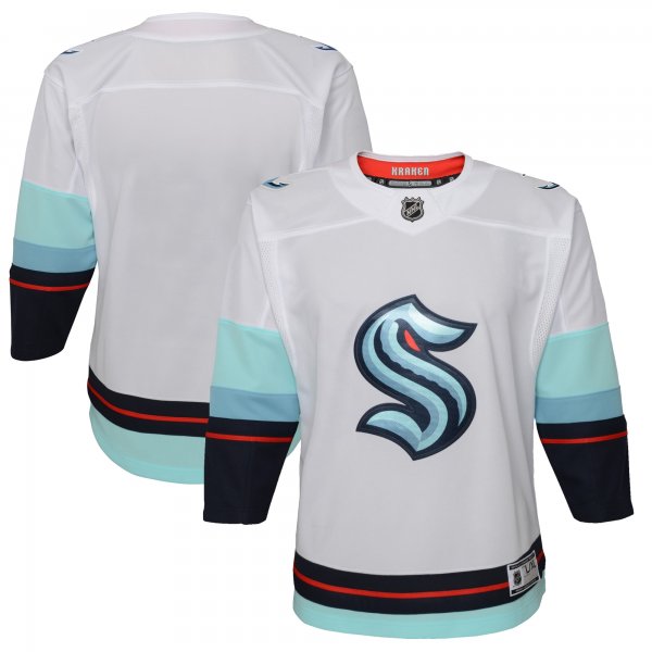 Youth Seattle Kraken White Away Premier Jersey