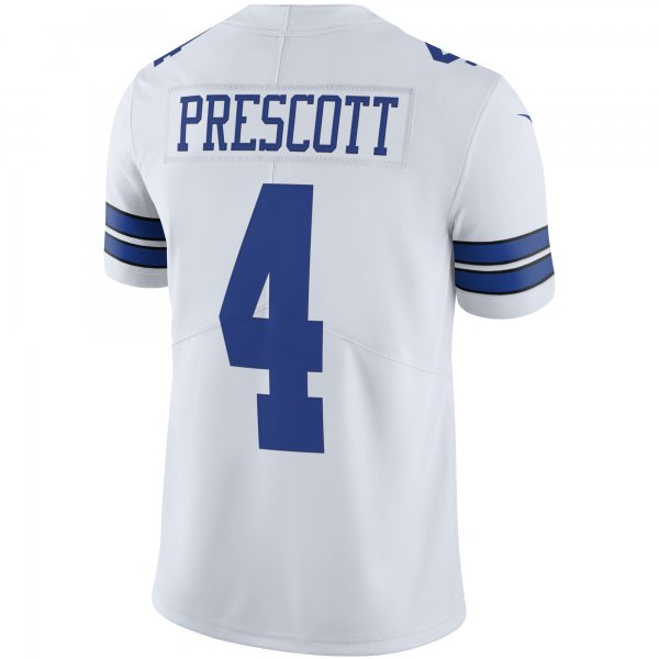 Men's Dallas Cowboys Dak Prescott Nike White Vapor Limited Player Jersey