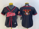 Women's San Francisco 49ers Blank Black Stitched Baseball Cool Base Jersey