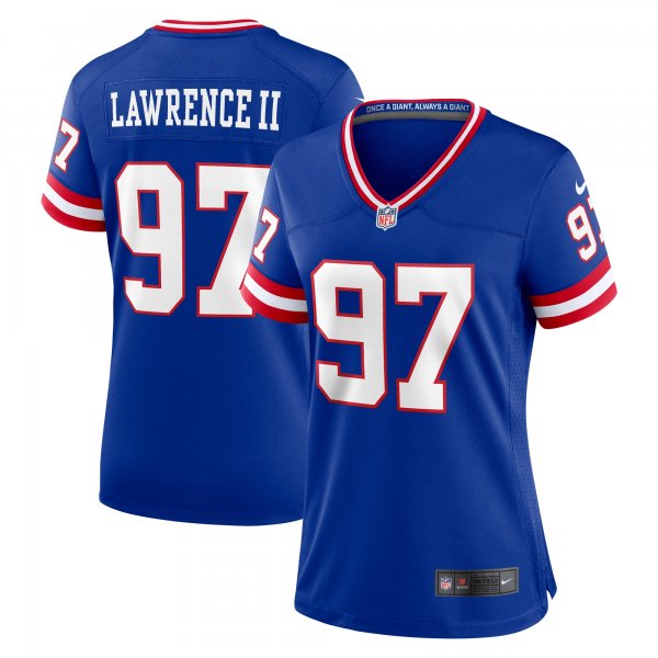 Women's New York Giants Dexter Lawrence II Nike Royal Classic Game Player Jersey