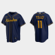 Men's Milwaukee Brewers #11 Rowdy Tellez Alternate Navy MLB Jersey