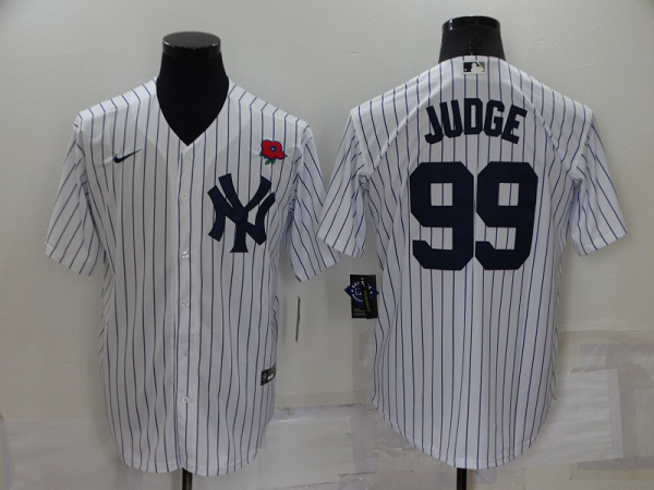 Men's Nike New York Yankees #99 Aaron Judge White Cool Base MLB Stitched Jersey