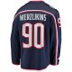 Men's Columbus Blue Jackets Elvis Merzlikins Fanatics Navy Home Breakaway Player Jersey