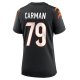 Women's Cincinnati Bengals Jackson Carman Nike Black Game Jersey