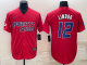 Men's Puerto Rico 2023 World Baseball #12 Francisco Lindor Classic Red Men's MLB Jersey