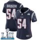 Women's Nike NFL New England Patriots #54 Tedy Bruschi Limited Home Navy Blue Vapor Untouchable Super Bowl LII Jersey