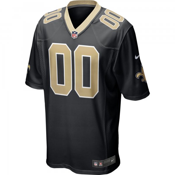 Men's New Orleans Saints Nike Black Custom Game Jersey