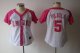 Los Angeles Angels of Anaheim #5 Albert Pujols White/Pink Women's Splash Fashion Stitched MLB Jersey