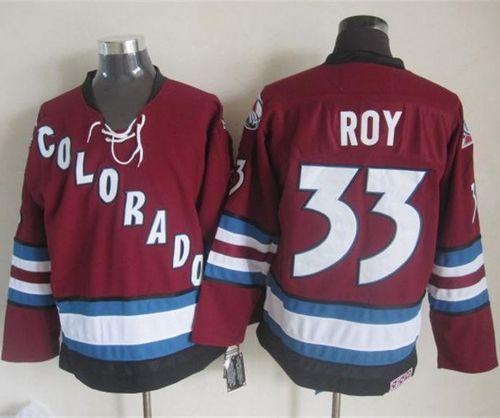 Colorado Avalanche #33 Patrick Roy Red CCM Throwback Stitched NHL Jersey