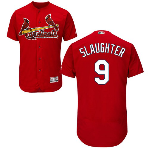 St. Louis Cardinals #9 Enos Slaughter Red Flexbase Collection Stitched MLB Jersey