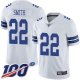 Dallas Cowboys #22 Emmitt Smith White Youth Stitched NFL 100th Season Vapor Limited Jersey