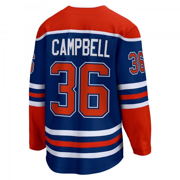 Men's Edmonton Oilers Jack Campbell Fanatics Royal Home Breakaway Player Jersey