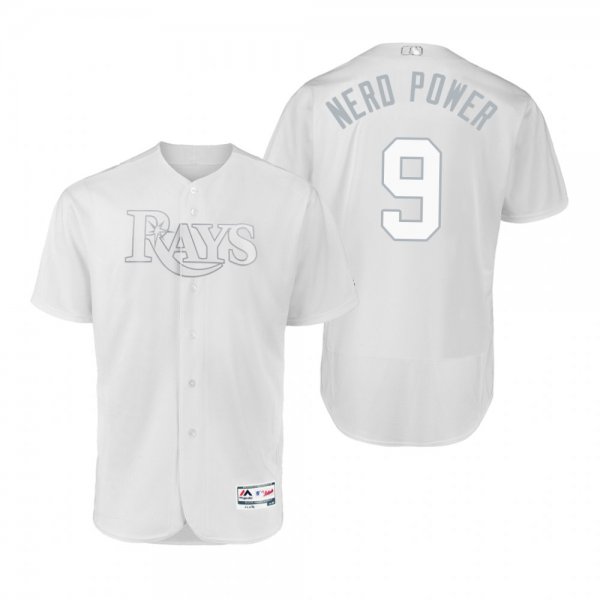 Tampa Bay Rays Eric Sogard Nerd Power White 2019 Players Weekend MLB Jersey