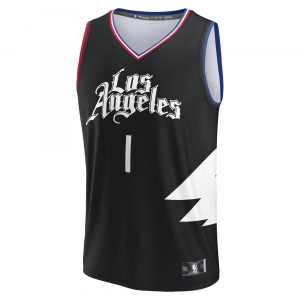 Youth LA Clippers James Harden Fanatics Black Fast Break Player Jersey - Statement Edition