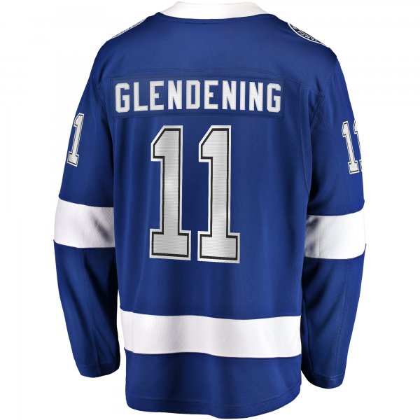 Men's Tampa Bay Lightning Luke Glendening Fanatics Blue Home Breakaway Jersey