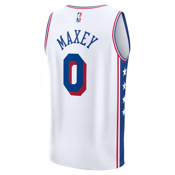 Men's Philadelphia 76ers Tyrese Maxey Fanatics White Fast Break Replica Player Jersey - Association Edition