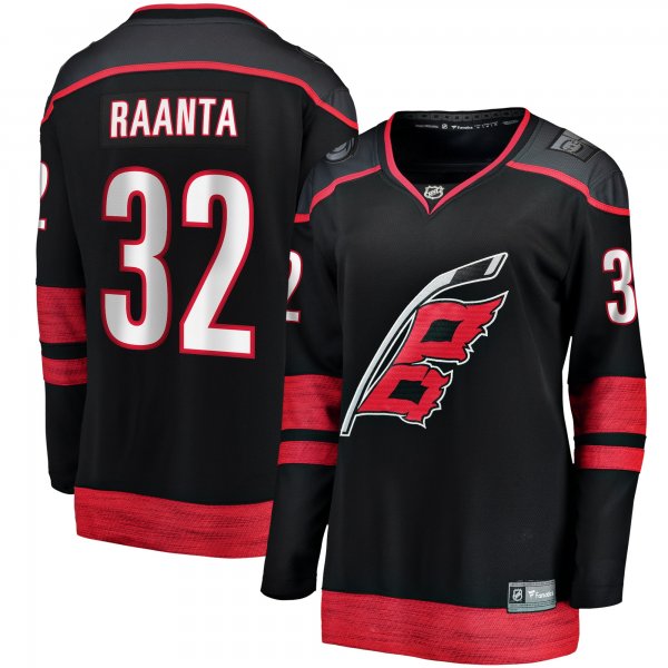 Women's Carolina Hurricanes Antti Raanta Fanatics Black Home Breakaway Player Jersey