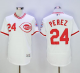 Cincinnati Reds #24 Tony Perez White Flexbase Collection Cooperstown Stitched MLB Jersey