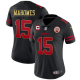 Women's Kansas City Chiefs #15 Patrick Mahomes Black Gold Trim Vapor All Stitched Jersey