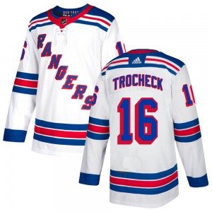 Men's New York Rangers #16 Vincent Trocheck White Adidas NHL Jersey