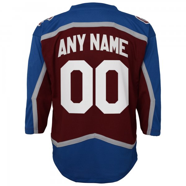 Youth Colorado Avalanche Burgundy Home Custom Replica Jersey