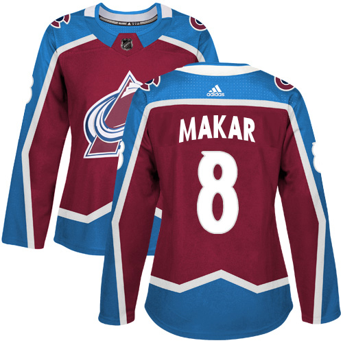 Women's Adidas Colorado Avalanche #8 Cale Makar Burgundy Red Home Premier NHL Jersey