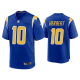 Men's #10 Justin Herbert Los Angeles Chargers Royal 2020 NFL Draft Alternate Game Jersey