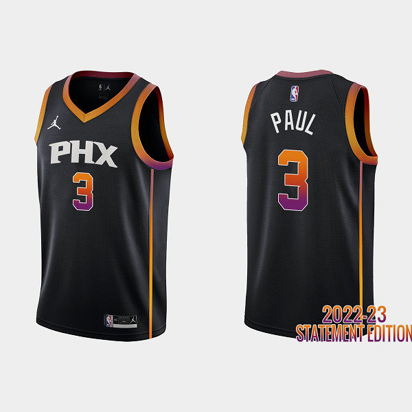 Men's Phoenix Suns Chris Paul #3 Black 2022-23 Statement Edition NBA Jersey