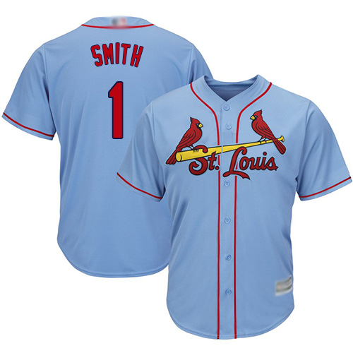 St. Louis Cardinals #1 Ozzie Smith Light Blue Cool Base Stitched Youth MLB Jersey