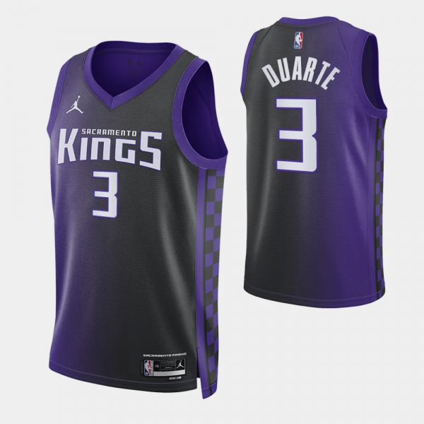 2023-24 Statement Edition Sacramento Kings #3 Chris Duarte Purple Swingman Jersey