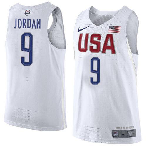 Nike Men's Team USA #9 Michael Jordan White 2016 Dream Team Game NBA Jersey