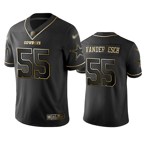 Dallas Cowboys #55 Leighton Vander Esch Black Men's Stitched NFL Limited Golden Edition Jersey