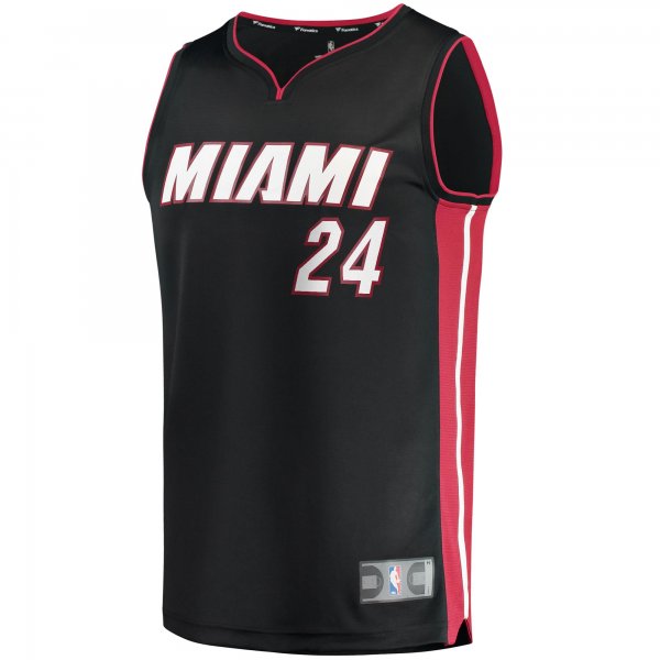 Men's Miami Heat Haywood Highsmith Fanatics Black 2021/22 Fast Break Replica Jersey - Icon Edition